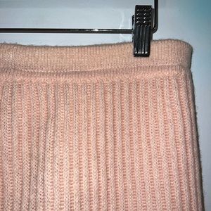 vintage benetton made in italy pale pink knitted pencil skirt size s/m